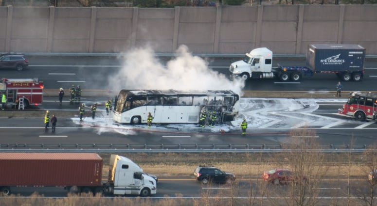 NJ Bus fire