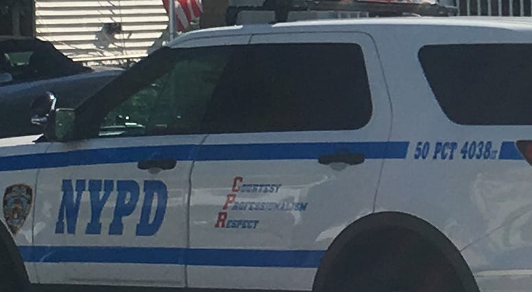 Police in Hicksville where an NYPD officer took his own life. NYPD Suicide