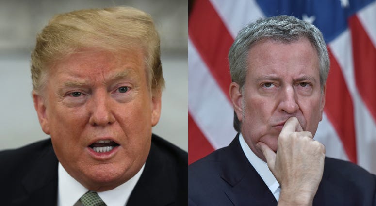 Donald Trump and Bill de Blasio Donald Trump and Bill de Blasio