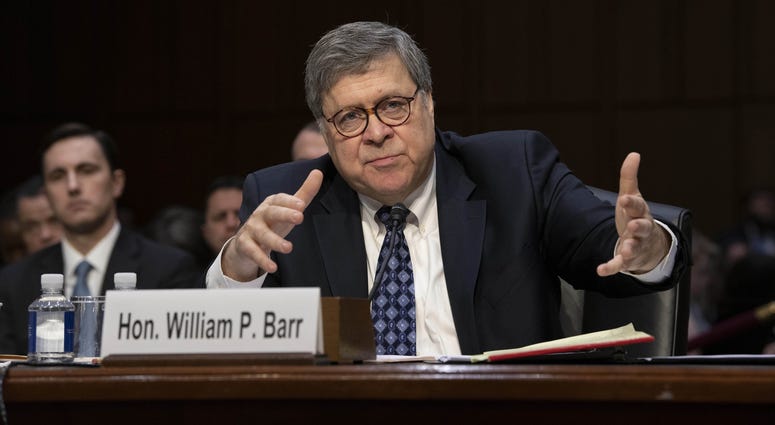 William Barr, who served as Attorney General from 1991-93 under President George H. W. Bush, attends a confirmation hearing for the post once again after being nominated by President Donald Trump. William Barr confirmation hearing