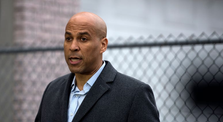 Cory Booker during a press conference in Newark announcing his 2020 presidential candidacy on Friday, February 1, 2019. Cory Booker