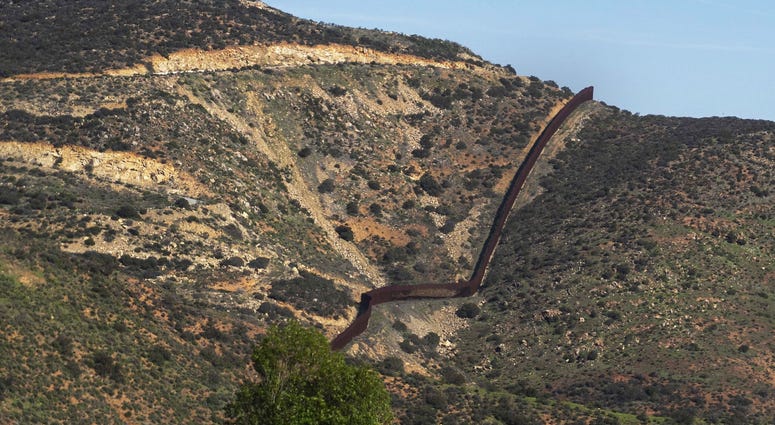 The Mexican border near Tijuana. Mexican border near Tijuana
