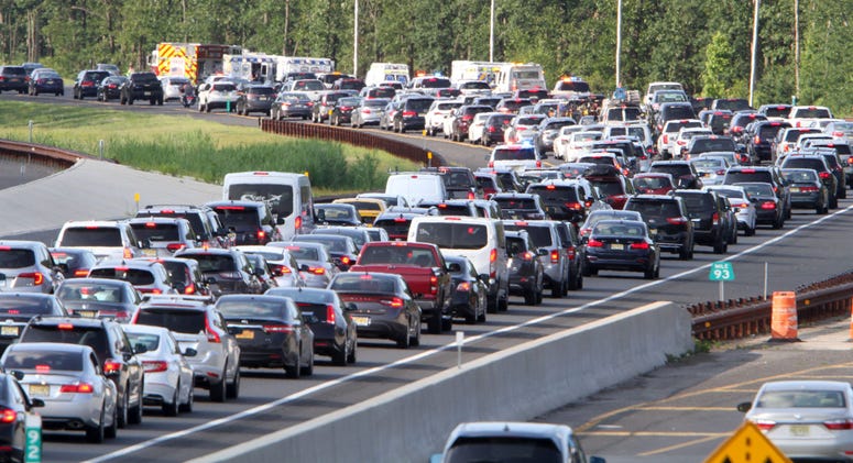 A crash on the Garden State Parkway on June 22, 2019. Garden State Parkway crash