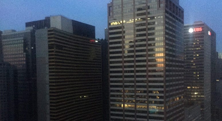 A picture of New York City after widespread power outage on Saturday evening left much of Manhattan without electricity. NYC Blackout 2019