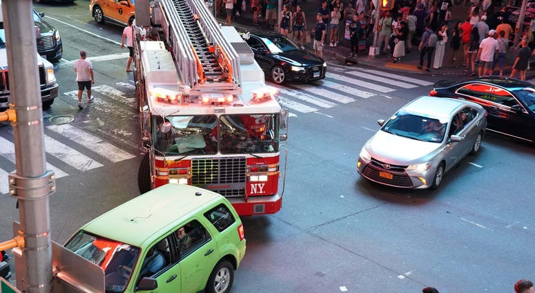 Scene from the large power outage that took place in the Times Square and Midtown Manhattan section of New York, NY around 7 p.m. on July 13, 2019. NYC Blackout 2019