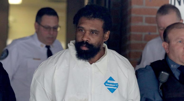 Grafton Thomas, 37, of Greenwood Lake, N.Y. is led into Ramapo Town Court Dec. 29, 2019. Grafton Thomas