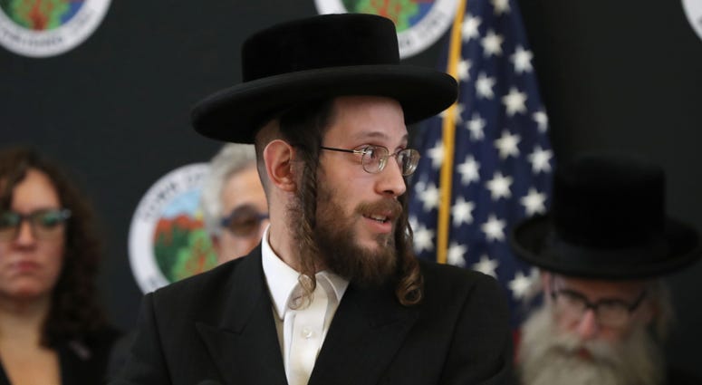 Josef Gluck attends a press conference by Gov. Andrew Cuomo at Ramapo Town Hall Jan. 13, 2020. Josef Gluck