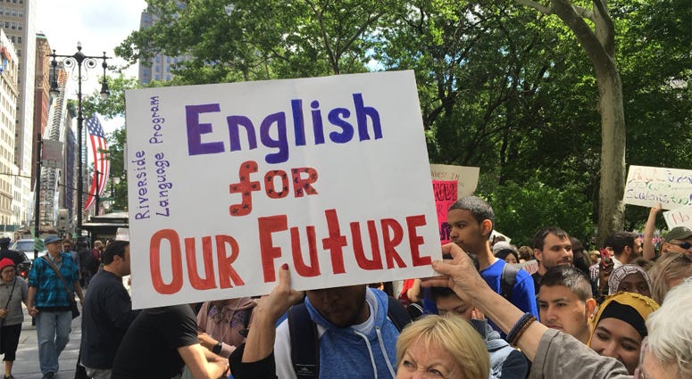 Rally calling for funding for city's adult literacy programs Adult Literacy Programs