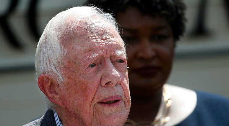 In this Sept. 18, 2018 file photo, former President Jimmy Carter speaks during a news conference, in Plains, Ga. Jimmy Carter AP