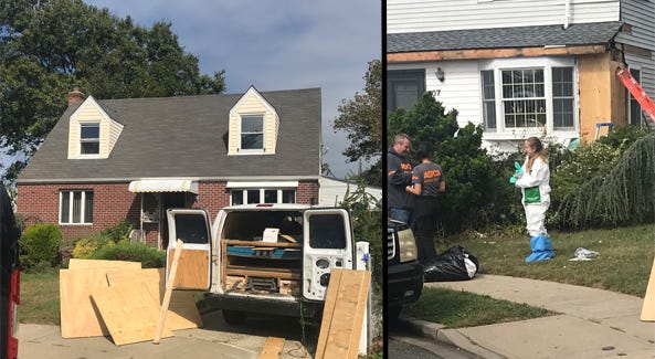 A Uniondale home where authorities say housed a dog fighting ring. Dog Fighting Home