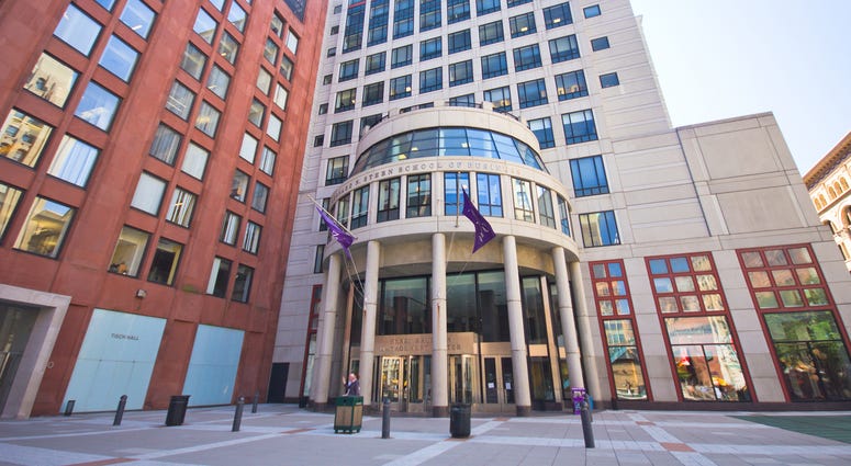 New York University's School of Business as viewed from Gould Plaza NYU, New York University