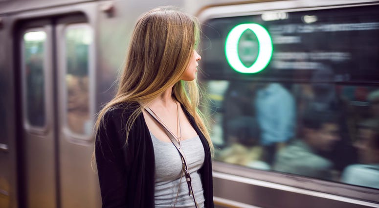 3 in 4 women say they've been harassed on public transport in NYC. Subway woman