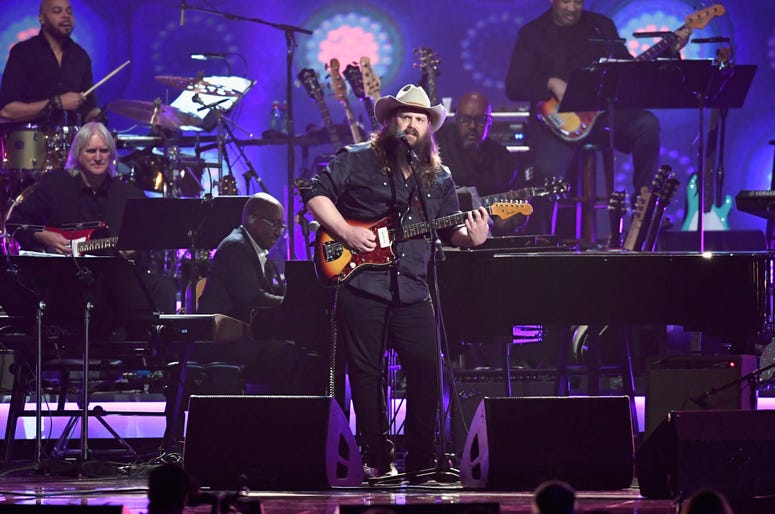 Chris Stapleton performs on stage. Chris Stapleton performs on stage.