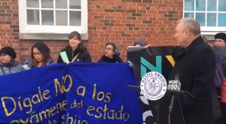 Councilman Daniel Dromm: State Test Protest Councilman Daniel Dromm: State Test Protest