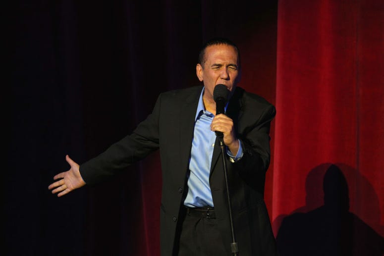 Actor/comedian Gilbert Gottfried performs at the International Myeloma Foundation's 6th Annual Comedy Celebration hosted by Ray Romano benefiting The Peter Boyle Research Fund at The Wilshire Ebell Theatre on October 27, 2012 in Los Angeles, California. Gilbert Gottfried