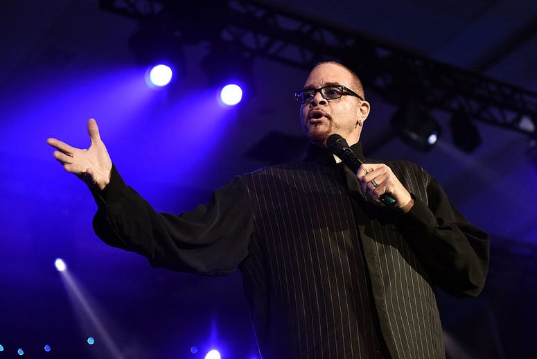 Comedian Sinbad performs onstage during Muhammad Ali's Celebrity Fight Night XXII at the JW Marriott Phoenix Desert Ridge Resort & Spa on April 8, 2016 in Phoenix, Arizona. Sinbad