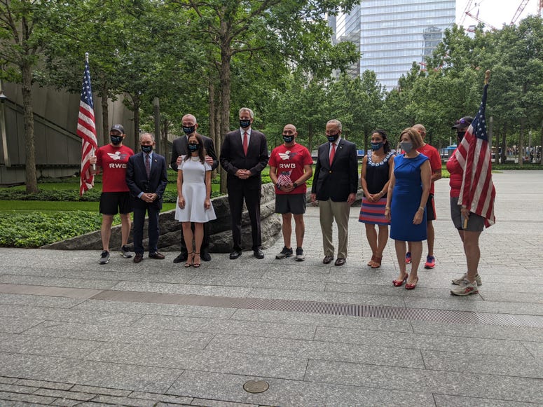 A number of officials attended the reopening. 9/11 Memorial