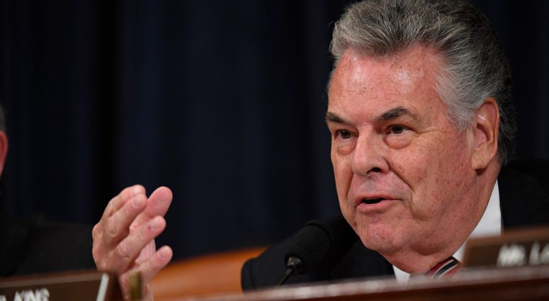 Rep. Peter King (R-NY) speaks during The House Intelligence Committee public hearing on the investigation into alleged Russian interference in the 2016 election. Peter King