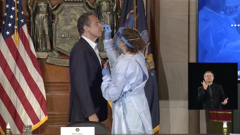 Cuomo being tested. Cuomo tested