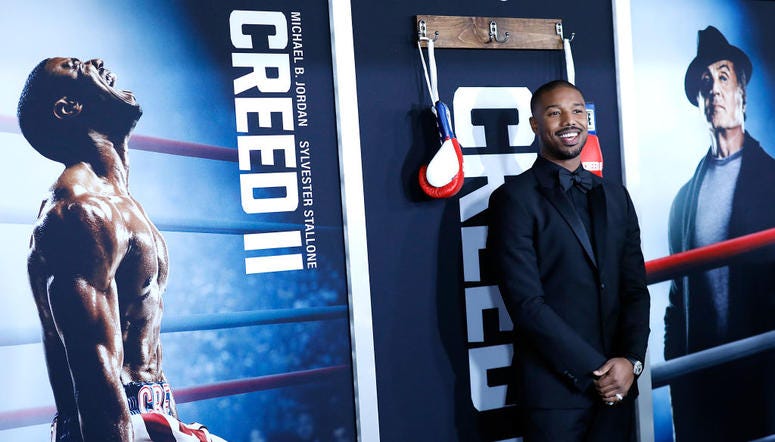 Michael B. Jordan attends "Creed II" New York Premiere at AMC Loews Lincoln Square on November 14, 2018 in New York City. Michael B. Jordan