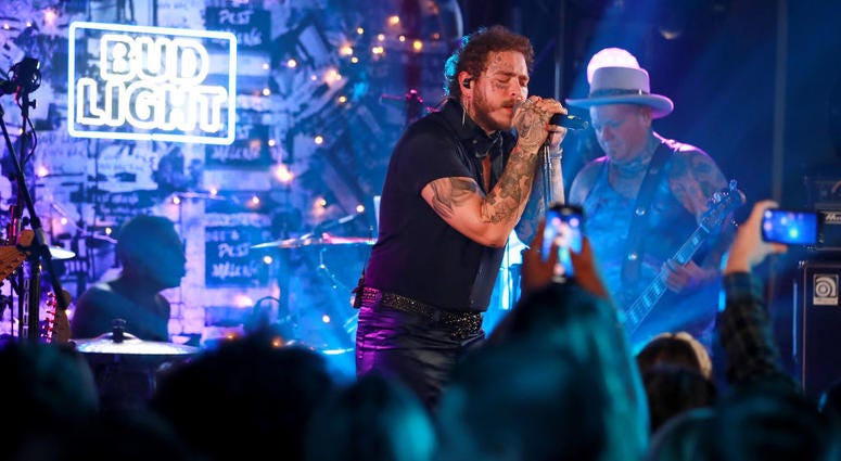 Post Malone backed by Sublime With Rome headlines Bud Light's Dive Bar Tour In New York City Post Malone