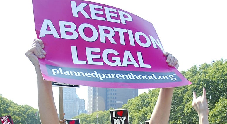 Thousands of protesters demonstrate for abortion rights in New York City on Saturday, August 28, 2004. Abortion Protest