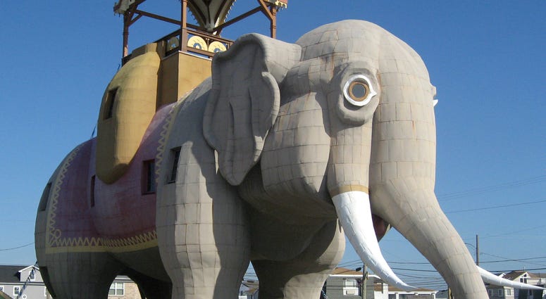Lucy the Margate Elephant stands six stories tall and is a National Historic Landmark in Margate, New Jersey Lucy the Elephant