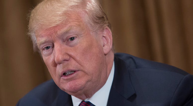 U.S. President Donald J. Trump participates in a meeting on trade with governors and members of Congress at the White House in Washington, DC on April 12, 2018. Donald Trump