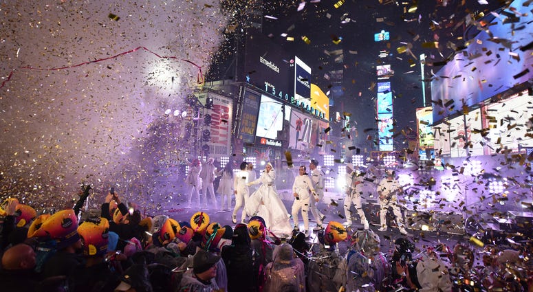 Times Square on New Year's Eve. Times Square on New Year's Eve