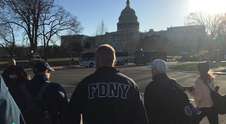First responders in Washington Wednesday morning. First responders Washington