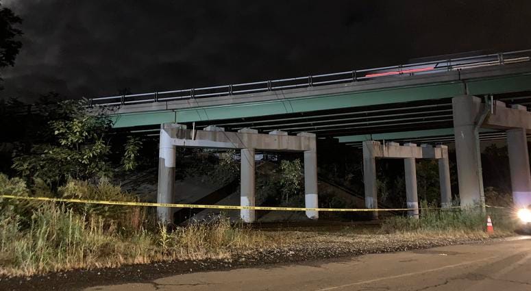 The site of a deadly car crash in Rockland County Rockland County Crash Site