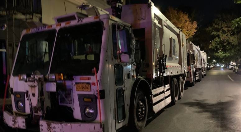 East Village garbage trucks East Village garbage trucks