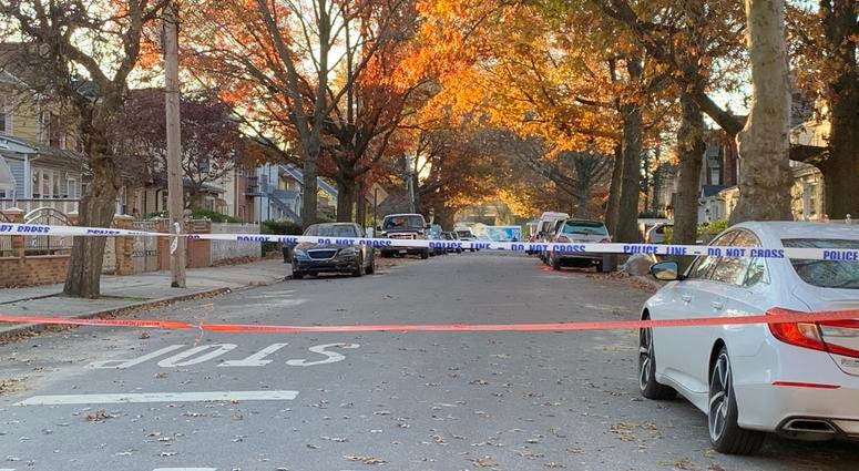 The crime scene. Jamaica Queens stabbing