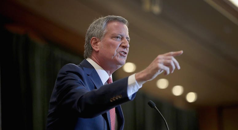 Democratic presidential candidate and New York City mayor Bill De Blasio Bill de Blasio