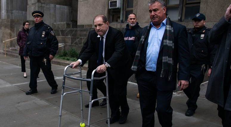 Movie producer Harvey Weinstein departs from criminal court after a bail hearing on December 11, 2019 in New York City. Harvey Weinstein
