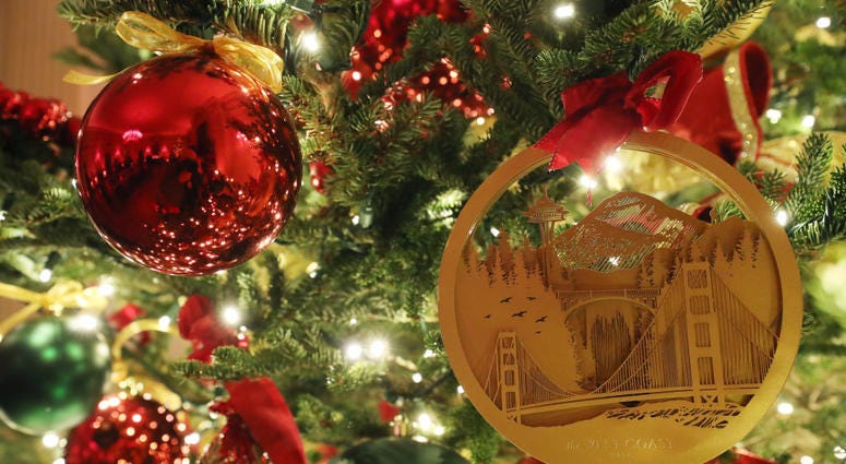 Christmas decorations on display at the White House on Dec. 2, 2019 in Washington, DC. White House Christmas
