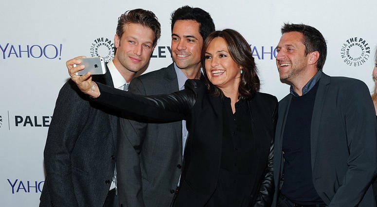 Peter Scanavino, Danny Pino, Mariska Hargitay and Raul Esparza attend the 2nd Annual Paleyfest New York Presents; Law & Order: SVU" at Paley Center For Media on October 13, 2014 in New York, New York. Law & Order SVU
