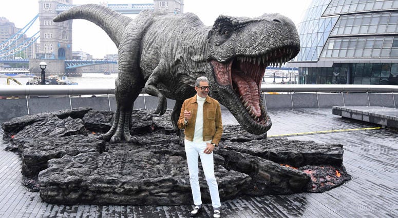 Jeff Goldblum attends the 'Jurassic World: Fallen Kingdom' photocall at London Bridge on May 24, 2018 in London, England. Jeff Goldblum