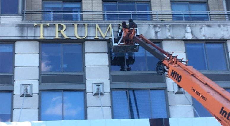 Trump Place Sign Removal Trump Place Sign Removal