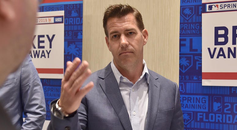 New York Mets general manager Brodie Van Wagenen during the MLB annual spring training media day at Hilton in West Palm Beach. Brodie Van Wagenen