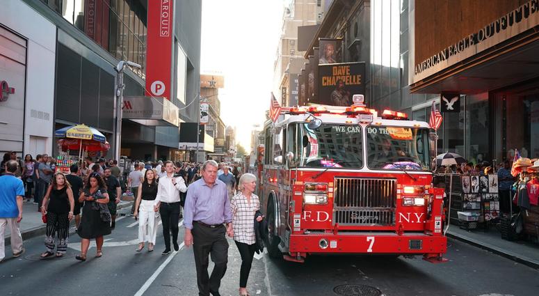 Scene from the large power outage that took place in the Times Square and Midtown Manhattan section of New York, NY around 7 p.m. on July 13, 2019. NYC Blackout 2019