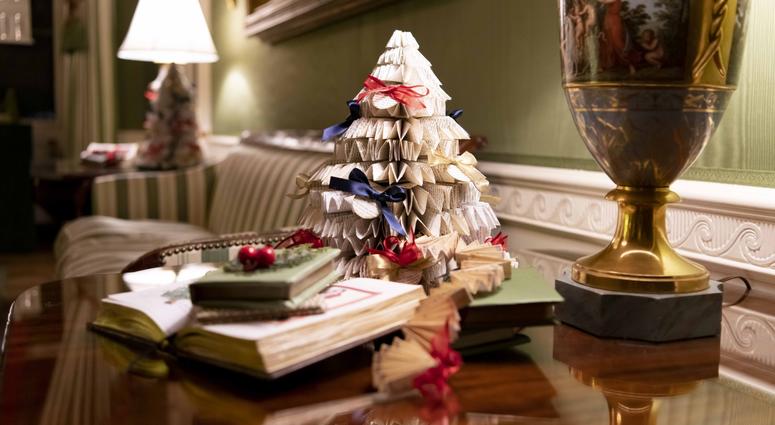 Christmas decorations on display at the White House on Dec. 2, 2019 in Washington, DC. White House Christmas