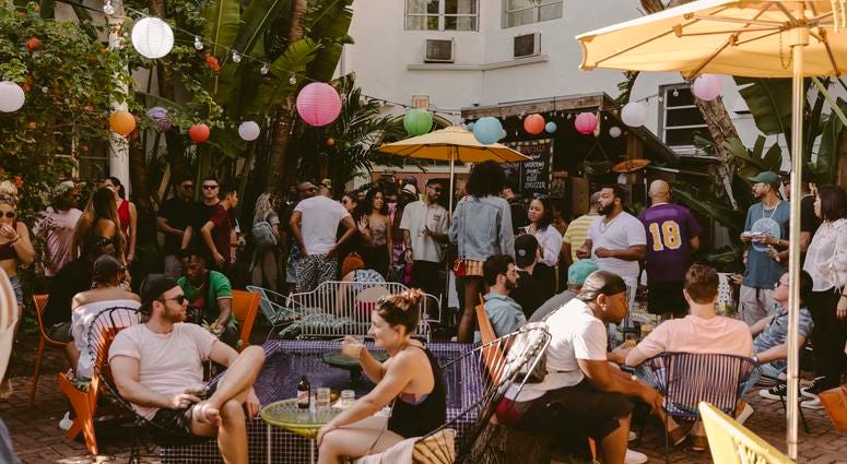 A party at Miami's Broken Shaker