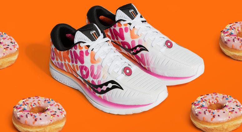 Dunkin' Donuts Saucony running shoes