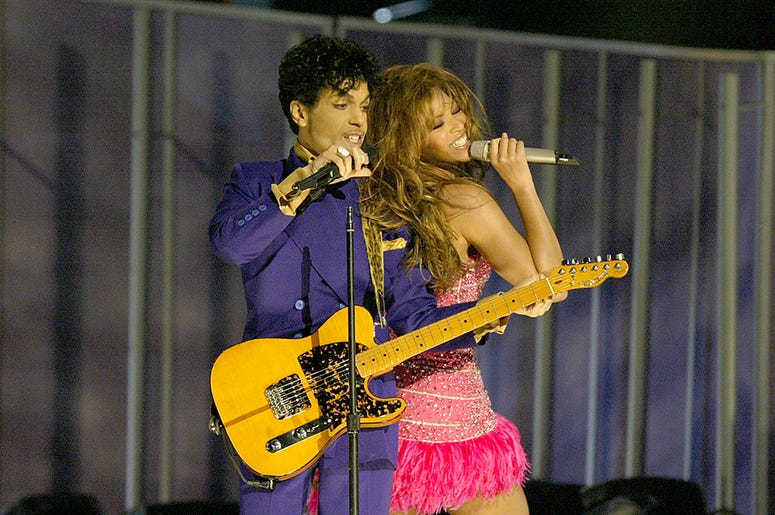 Prince and Beyonce at the GRAMMYs