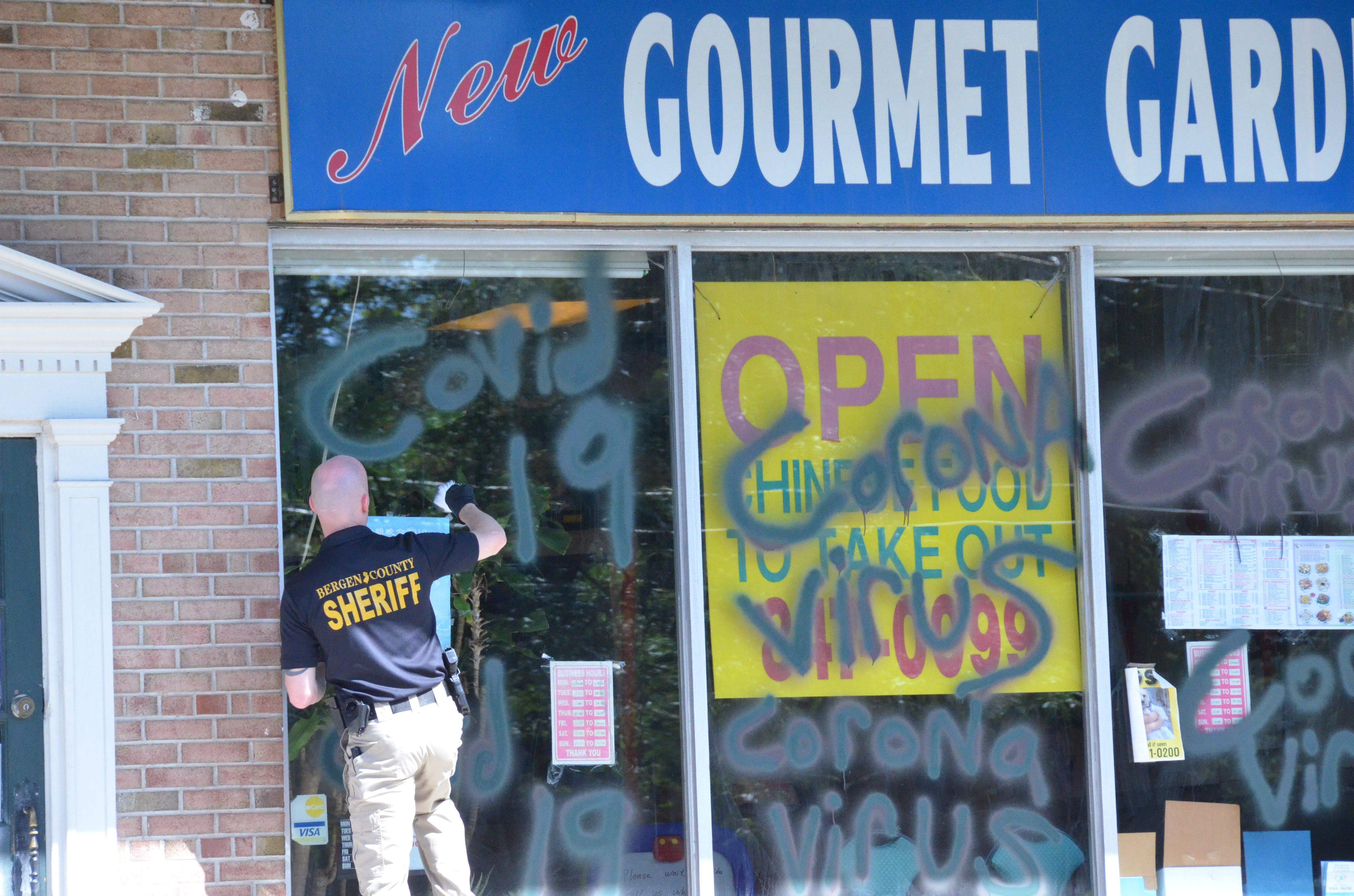 Nj Chinese Restaurant Spray Painted With Messages Wcbs Fm Nj Chinese Restaurant Spray Painted