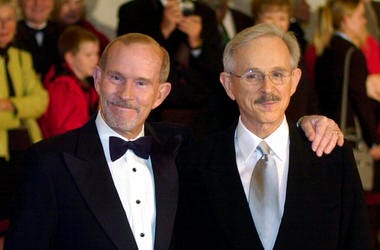 The Smothers Brothers, Tom Smothers, left, and Dick Smothers