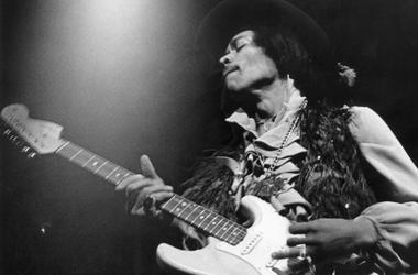 Jimi Hendrix performs on his Fender Stratocaster electric guitar at the Fillmore East in New York. Jimi Hendrix performs on his Fender Stratocaster electric guitar at the Fillmore East in New York.