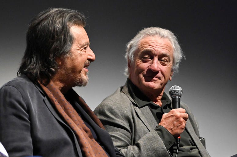 Al Pacino and Robert De Niro at 'The Irishman' press conference