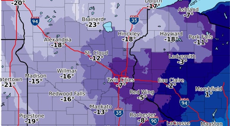 2-13-20 Forecast Lows